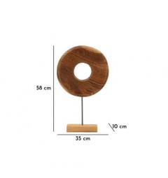 Scultura rotonda in teak riciclato - Arrediorg