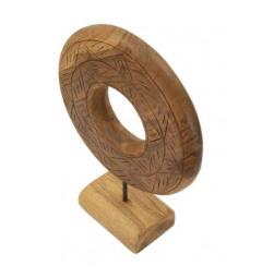 Scultura rotonda in teak riciclato - Arrediorg