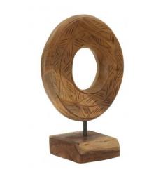 Scultura rotonda in teak riciclato - Arrediorg