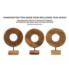 Scultura rotonda in teak riciclato - Arrediorg