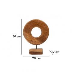 Scultura rotonda in teak riciclato - Arrediorg