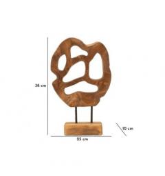 Scultura in teak riciclato forme tondeggianti - Arrediorg