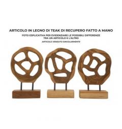 Scultura in teak riciclato - Arrediorg