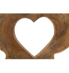 Scultura in teak riciclato apertura a cuore - Arrediorg