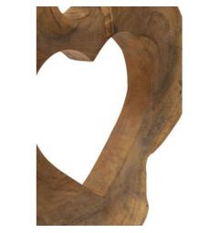Scultura in teak riciclato apertura a cuore - Arrediorg