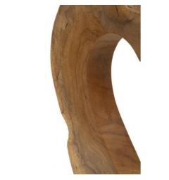 Scultura in teak riciclato apertura a cuore - Arrediorg