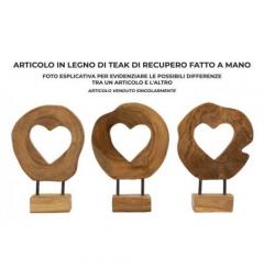 Scultura in teak riciclato dalle forme irregolari - Arrediorg