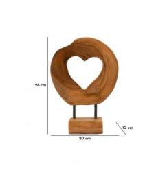 Scultura in teak riciclato dalle forme irregolari - Arrediorg