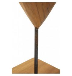 Scultura a forma di cuore realizzata a mano in teak riciclato - Arrediorg