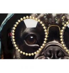 Dipinto su tela bulldog con occhiali da sole - Arrediorg