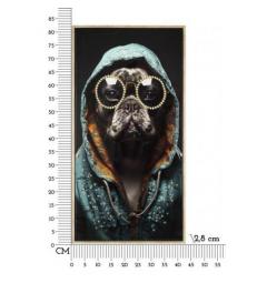 Dipinto su tela bulldog con occhiali da sole - Arrediorg