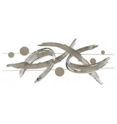 Pannello decorativo 3D da parete in metallo argento - Arrediorg