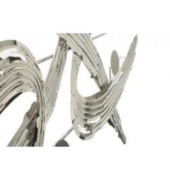 Pannello decorativo 3D da parete in metallo argento - Arrediorg