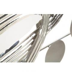 Pannello decorativo 3D da parete in metallo argento - Arrediorg