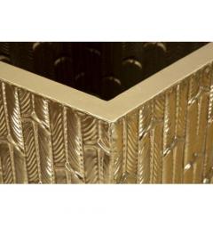 Set di 2 eleganti vasi dorati con trama geometrica - Arrediorg
