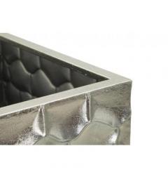 Set di 3 vasi quadrati in metallo argentato - Arrediorg