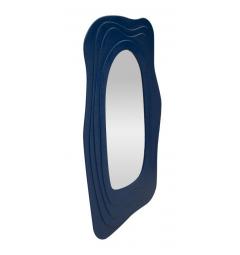 Specchio da parete blu dalle forme sinuose moderno - Arrediorg