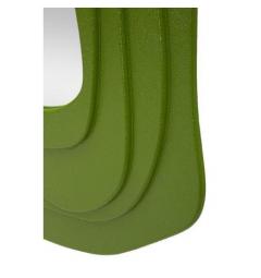 Specchio da parete verde dalle forme sinuose moderno - Arrediorg