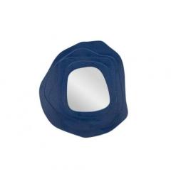 Specchio da parete blu dalle forme sinuose moderno - Arrediorg