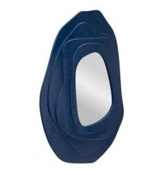 Specchio da parete blu dalle forme sinuose moderno - Arrediorg