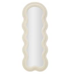 Specchio da parete crema con cornice in legno - Arrediorg