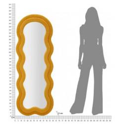Specchio da parete senape con cornice - Arrediorg