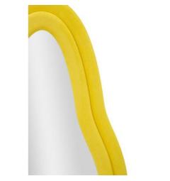 Specchio da parete con cornice rivestita in velluto giallo - Arrediorg