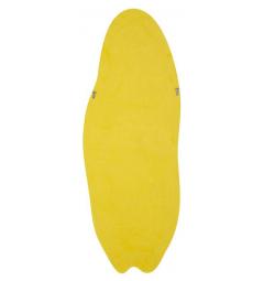 Specchio da parete con cornice rivestita in velluto giallo - Arrediorg