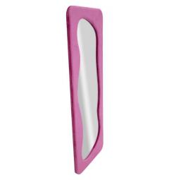 Specchio da parete con cornice rivestita in velluto fucsia - Arrediorg