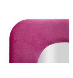 Specchio da parete con cornice rivestita in velluto fucsia - Arrediorg
