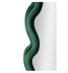 Specchio da parete con cornice in legno in velluto verde - Arrediorg