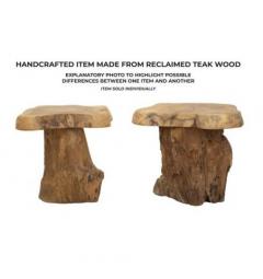 Sgabello in teak riciclato offre un tocco di eleganza naturale e sostenibile - Arrediorg