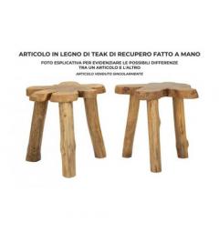 Tavolinetto dalle forme irregolari in teak riciclato - Arrediorg