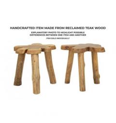 Tavolinetto dalle forme irregolari in teak riciclato - Arrediorg