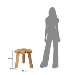 Tavolinetto dalle forme irregolari in teak riciclato - Arrediorg