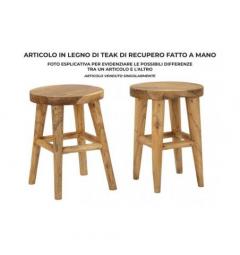 Sgabello in teak riciclato - Arrediorg