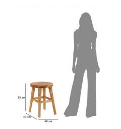 Sgabello in teak riciclato - Arrediorg