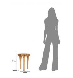 Sgabello in teak riciclato - Arrediorg