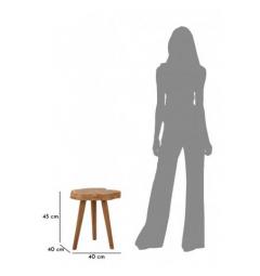 Sgabello in teak riciclato - Arrediorg