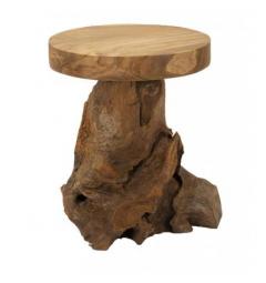 Sgabello in teak riciclato offre un tocco di eleganza naturale - Arrediorg