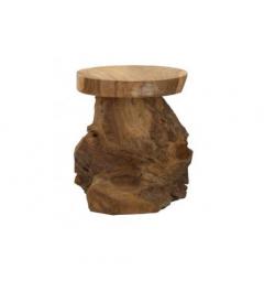 Sgabello in teak riciclato offre un tocco di eleganza naturale - Arrediorg