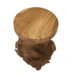 Sgabello in teak riciclato offre un tocco di eleganza naturale - Arrediorg