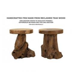 Sgabello in teak riciclato offre un tocco di eleganza naturale - Arrediorg