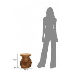 Sgabello in teak riciclato offre un tocco di eleganza naturale - Arrediorg