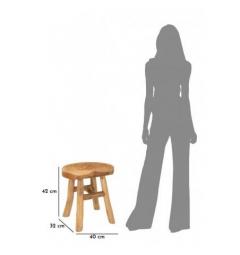 Sgabello in teak riciclato - Arrediorg