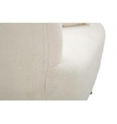 Poltrona bianca con gambe dorate design moderno - Arrediorg