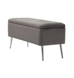 Panca con contenitore con gambe argentate - Arrediorg