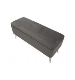 Panca con contenitore con gambe argentate - Arrediorg