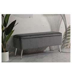 Panca con contenitore con gambe argentate - Arrediorg