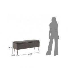 Panca con contenitore con gambe argentate - Arrediorg